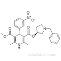 (+) - (3&#39;S, 4S) -1-Benzil-3-pirrolidinil metil 1,4-diidro-2,6-dimetil-4- (3-nitrofenil) -3,5-piridinedicarboxilato CAS 104713-75-9